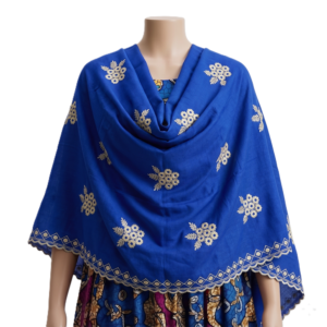 Swiss Voile Shawl – Floral Embroidered, Multifunction Wrap