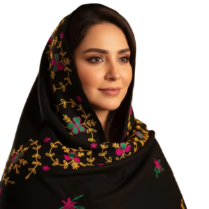 Multicolour Vine Embroidered Pashmina-Style Shawl