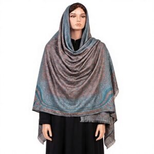 Reversible Paisley Border Pashmina Shawl