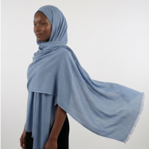 Polyester Slub Shawl – Solid Colour with Fringe