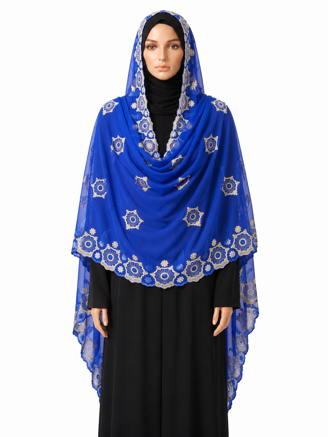 Swiss Voile Shawl – Mandala Border