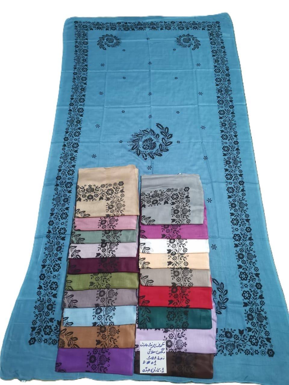 Floral Lace Print Viscose Shawl (view 4)