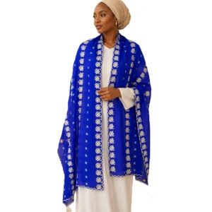 Chiffon Shawl – Floral on Polyester Ground
