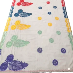 Chiffon Shawl – Floral with Stone Work, African Long Wrap