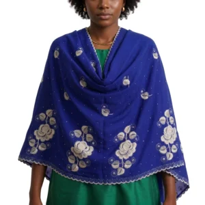 Chiffon Shawl – Floral with Stone Work, Twelve Shades