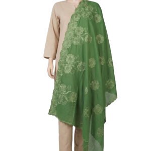 Swiss Voile Shawl – Sunflower Medallion Border