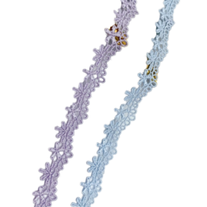 Water Soluble Lace Trim 2.1cm – Coloured Floral Embroidered
