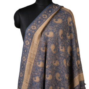 Acrylic Paisley Jacquard Bordered Shawl