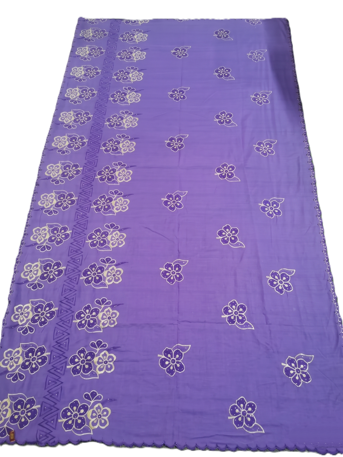 Swiss Voile Shawl – Floral with Scalloped Edge, Twelve Shades (view 3)