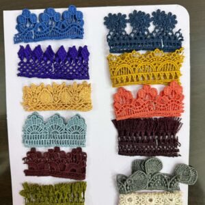 Guipure Embroidered Floral Lace Trim – Rayon and Polyester, Under 4cm