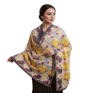 Chiffon Shawl – Sheer Multicolour Floral