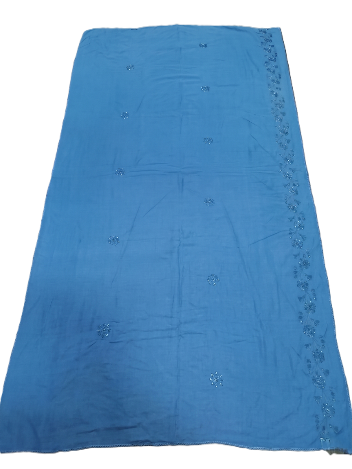 Swiss Voile Shawl – Floral Embroidered, Poly Cotton (view 2)